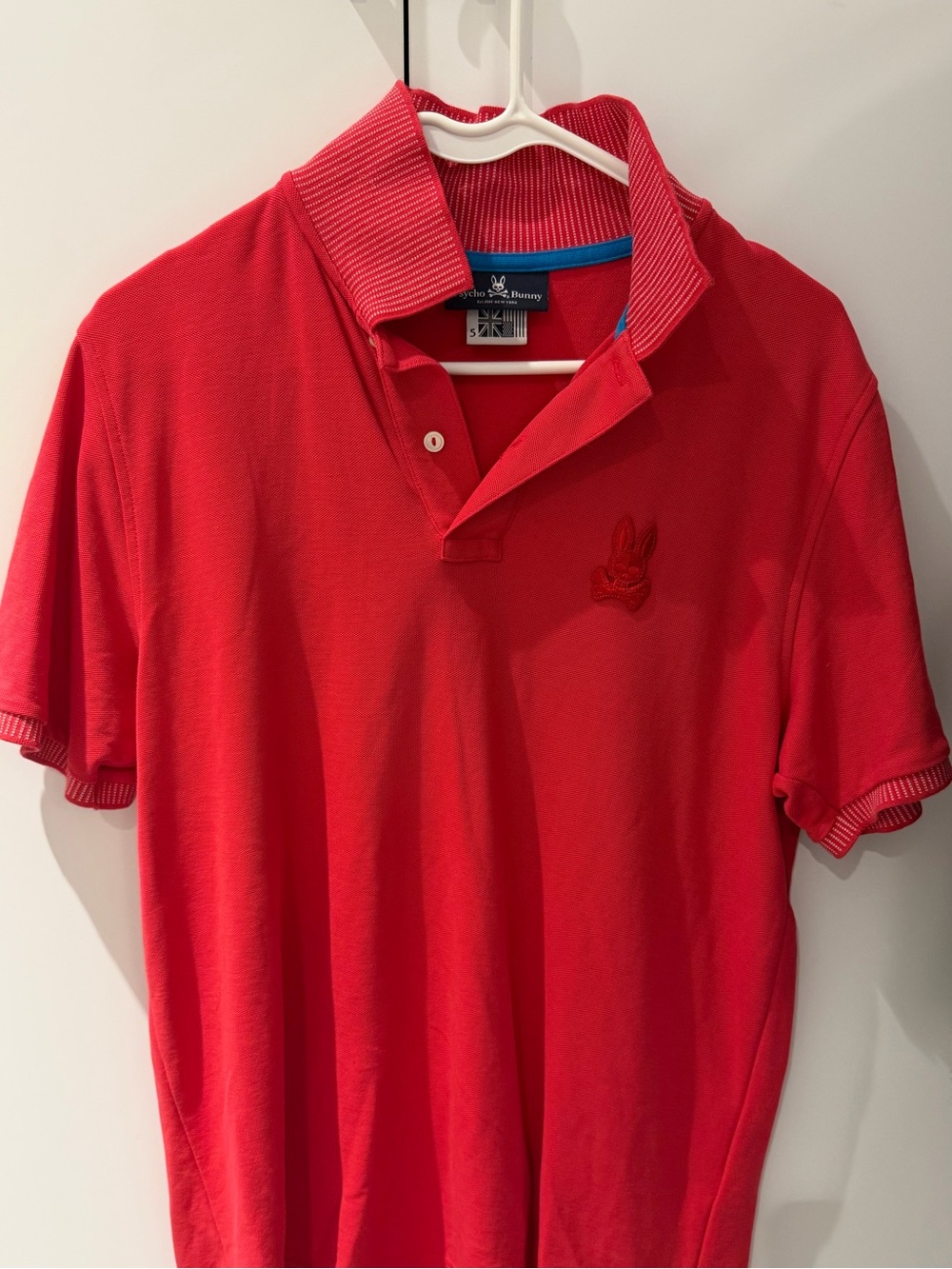 Psycho bunny red polo . Size 5